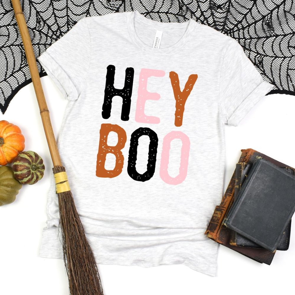 One Blessed Nana Hey Boo Graphic Tee - Black, Pink, Brown